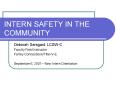 INTERN SAFETY IN THE COMMUNITY PowerPoint PPT Presentation