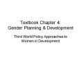 Textbook Chapter 4: Gender Planning PowerPoint PPT Presentation