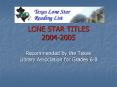 LONE STAR TITLES 20042005 PowerPoint PPT Presentation
