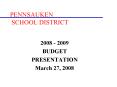PENNSAUKEN SCHOOL DISTRICT PowerPoint PPT Presentation