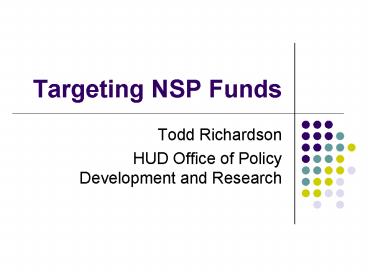 Targeting NSP Funds