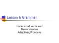 Lesson 6 Grammar PowerPoint PPT Presentation