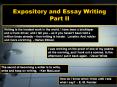 Expository and Essay Writing Part II PowerPoint PPT Presentation