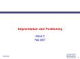 Segmentation and Positioning PowerPoint PPT Presentation