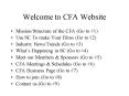 Welcome to CFA Website PowerPoint PPT Presentation