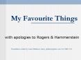 My Favourite Things PowerPoint PPT Presentation