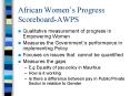 African Womens Progress ScoreboardAWPS PowerPoint PPT Presentation