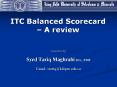 ITC Balanced Scorecard A review PowerPoint PPT Presentation