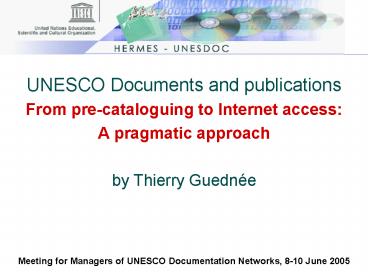 UNESCO Documents and publications