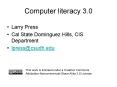 Computer literacy 3.0 PowerPoint PPT Presentation