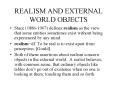 REALISM AND EXTERNAL WORLD OBJECTS PowerPoint PPT Presentation