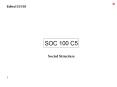 SOC 100 C5 PowerPoint PPT Presentation