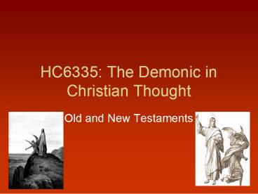 HC6335: The Demonic in Christian Thought
