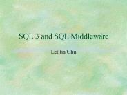 SQL 3 and SQL Middleware