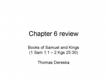 Chapter 6 review