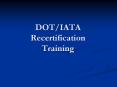 DOT/IATA Recertification Training PowerPoint PPT Presentation