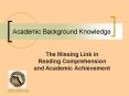 Academic Background Knowledge PowerPoint PPT Presentation