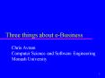 Three things about eBusiness PowerPoint PPT Presentation
