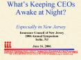 Whats Keeping CEOs Awake at Night Especially in New Jersey PowerPoint PPT Presentation