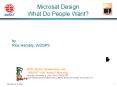 Microsat Design What Do People Want? PowerPoint PPT Presentation