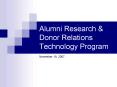 Alumni Research PowerPoint PPT Presentation