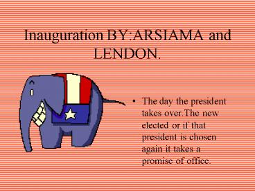 Inauguration BY:ARSIAMA and LENDON.