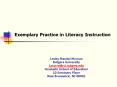 Exemplary Practice in Literacy Instruction PowerPoint PPT Presentation