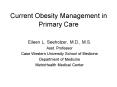 Current Obesity Management in Primary Care PowerPoint PPT Presentation