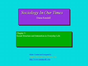 Sociology In Our Times