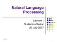 Natural Language Processing PowerPoint PPT Presentation