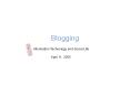 Blogging PowerPoint PPT Presentation