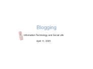 Blogging