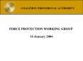 FORCE PROTECTION WORKING GROUP PowerPoint PPT Presentation