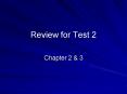 Review for Test 2 PowerPoint PPT Presentation