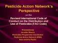 Pesticide Action Networks Perspective PowerPoint PPT Presentation