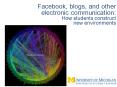 Facebook, blogs, and other electronic communication: How students construct new environments PowerPoint PPT Presentation