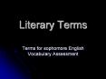 Literary Terms PowerPoint PPT Presentation