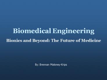 Biomedical Engineering