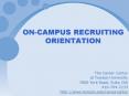 ONCAMPUS RECRUITING ORIENTATION PowerPoint PPT Presentation