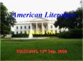 American Literature PowerPoint PPT Presentation