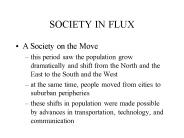 SOCIETY IN FLUX