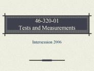46-320-01 Tests and Measurements