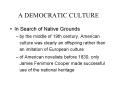 A DEMOCRATIC CULTURE PowerPoint PPT Presentation