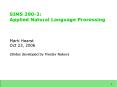 SIMS 290-2: Applied Natural Language Processing PowerPoint PPT Presentation