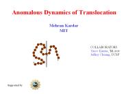 Anomalous Dynamics of Translocation