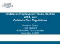 Update on Employment Taxes, Section 409A, and Cafeteria Plan Regulations Marianna Dyson Fred Oliphan PowerPoint PPT Presentation