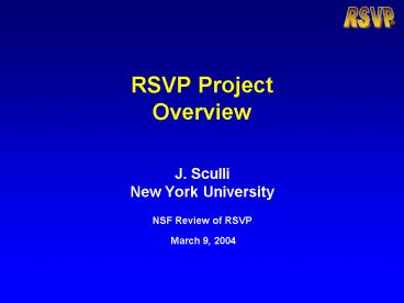 RSVP Project Overview