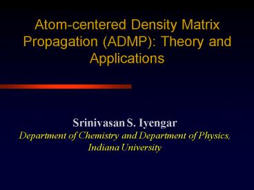 Srinivasan S. Iyengar