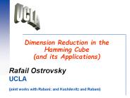 Dimension Reduction in the Hamming Cube (and its Applications)