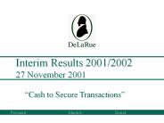 Knowing De La Rue